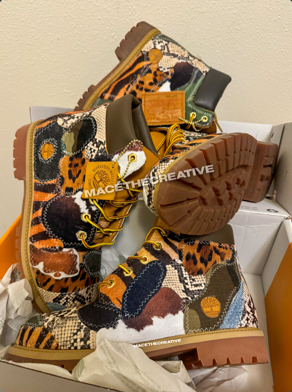 Custom Timbs Gon Wild (GRADESCHOOL)