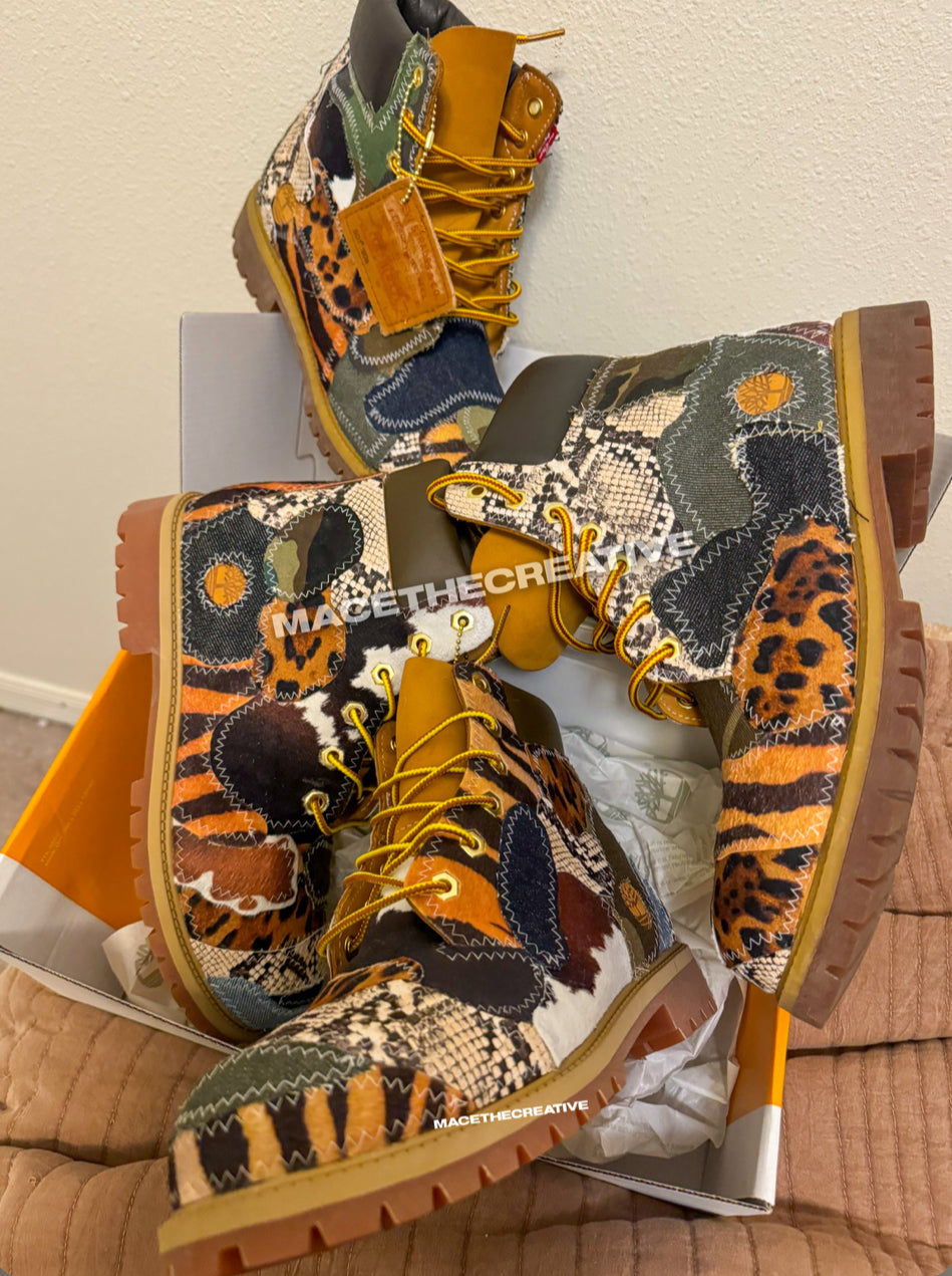 Custom Timbs Gon Wild (GRADESCHOOL)