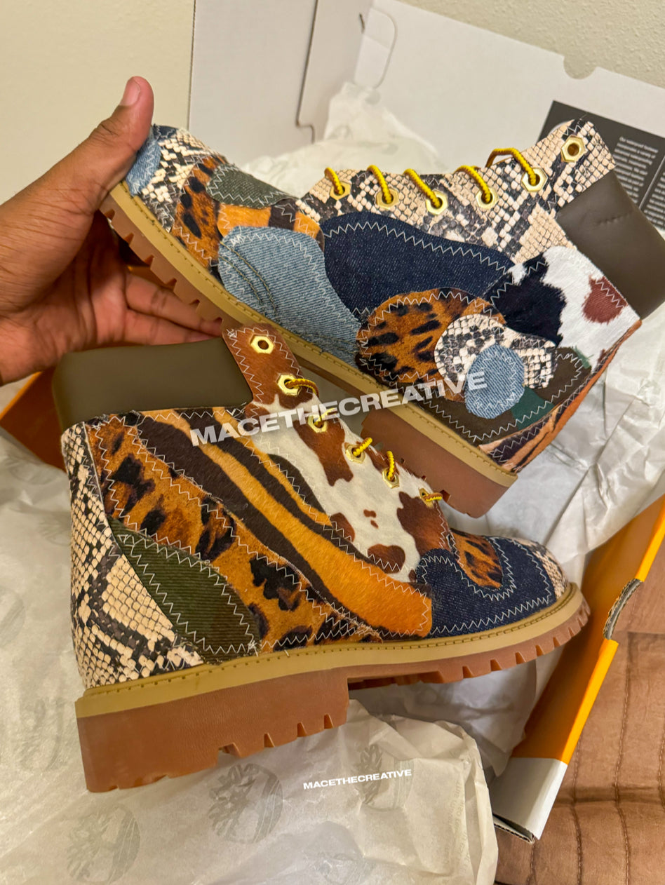 Custom Timbs Gon Wild (GRADESCHOOL)