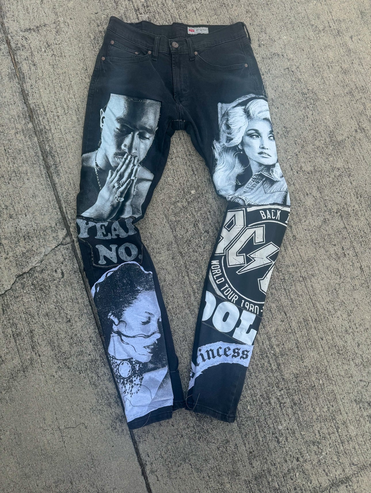 1 of 1 Graphic skinny jeans