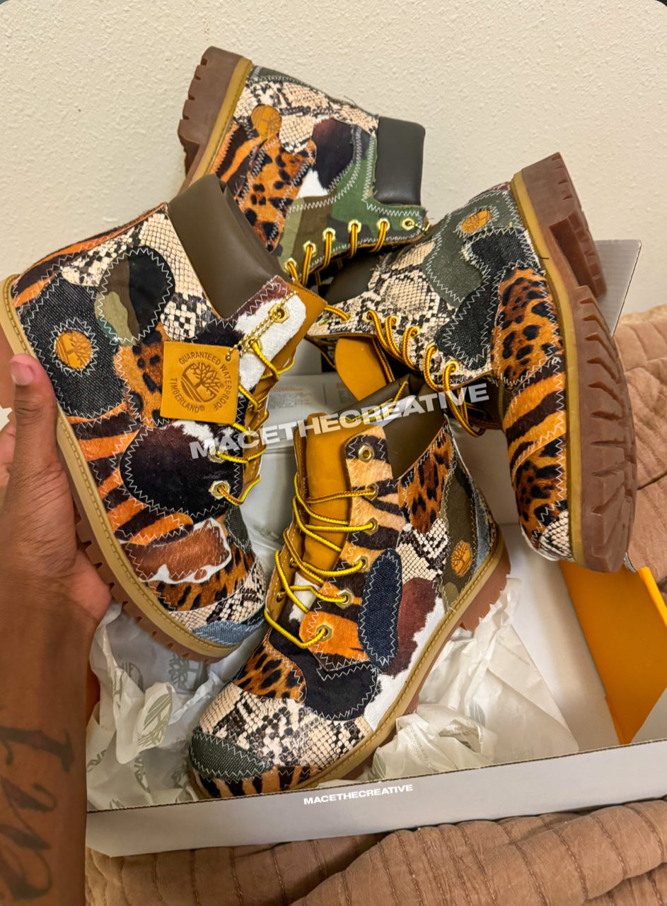 Custom Timbs Gon Wild (GRADESCHOOL)