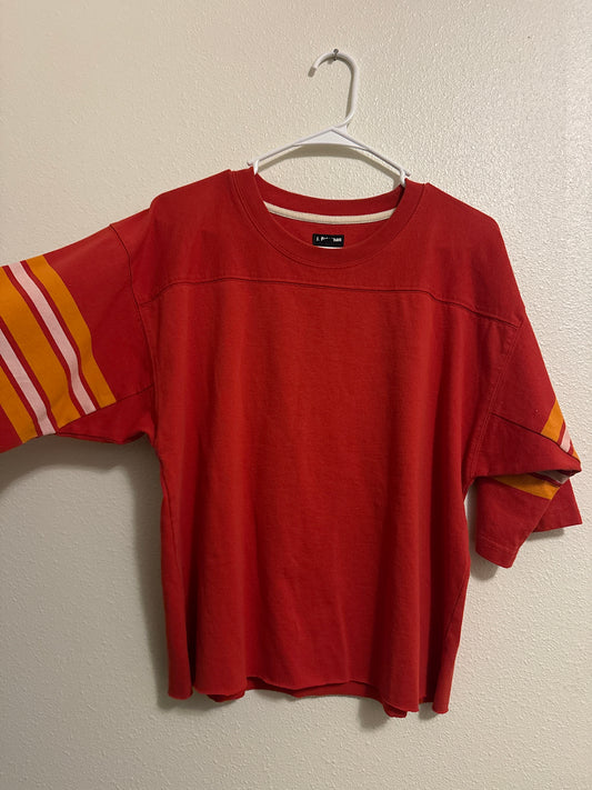 Red Blank Jersey style tee