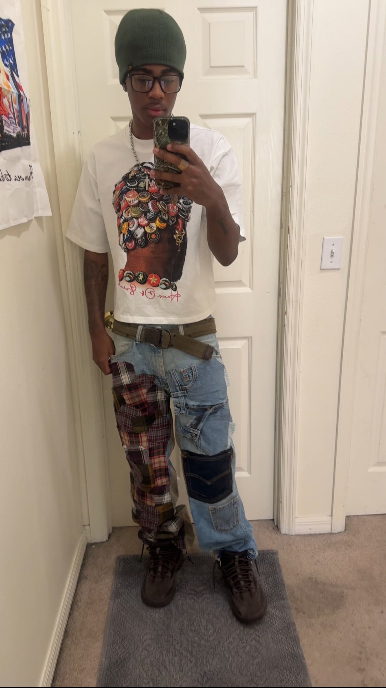 1 of 1 Plaid x Denim pants