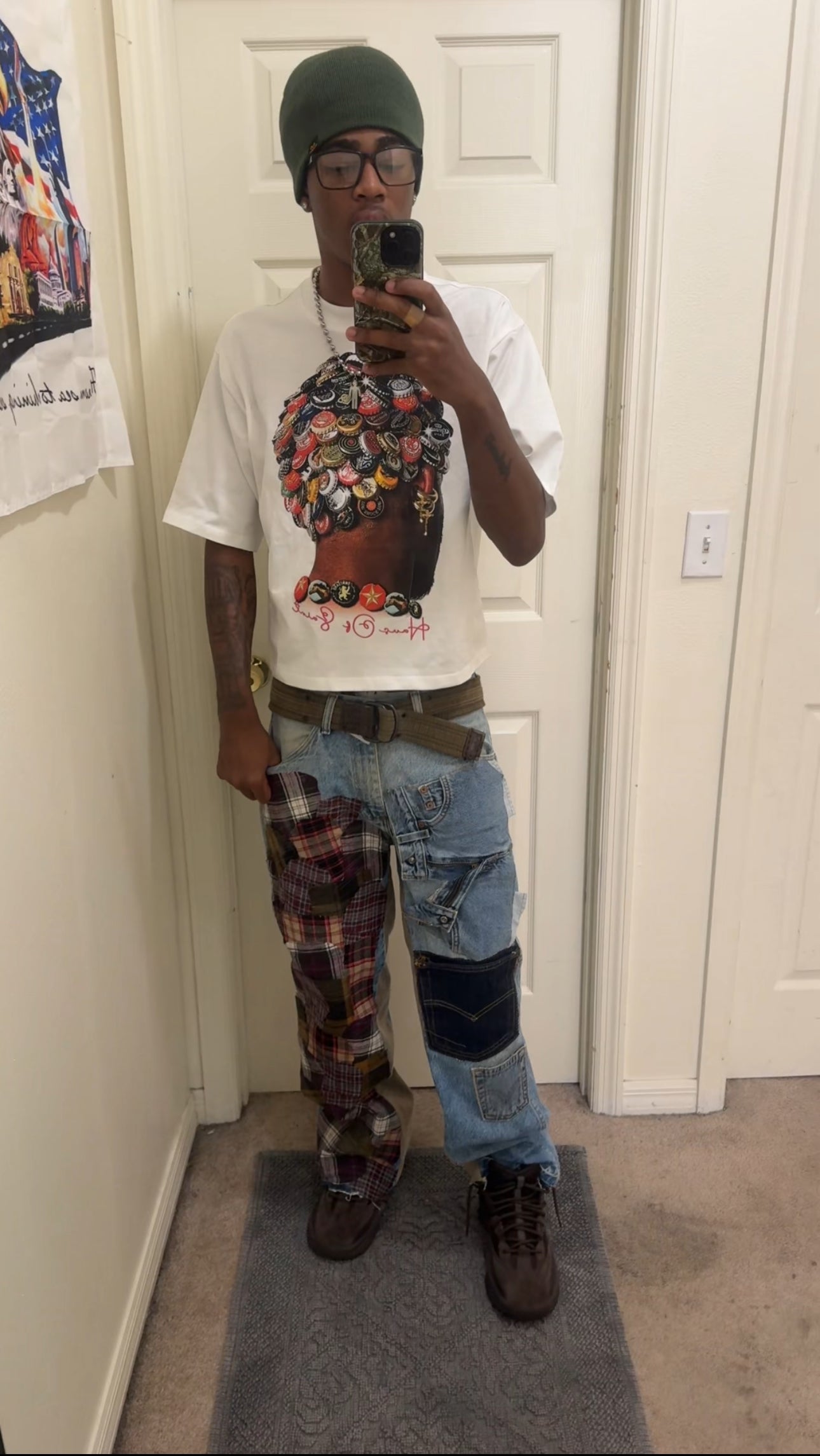 1 of 1 Plaid x Denim pants