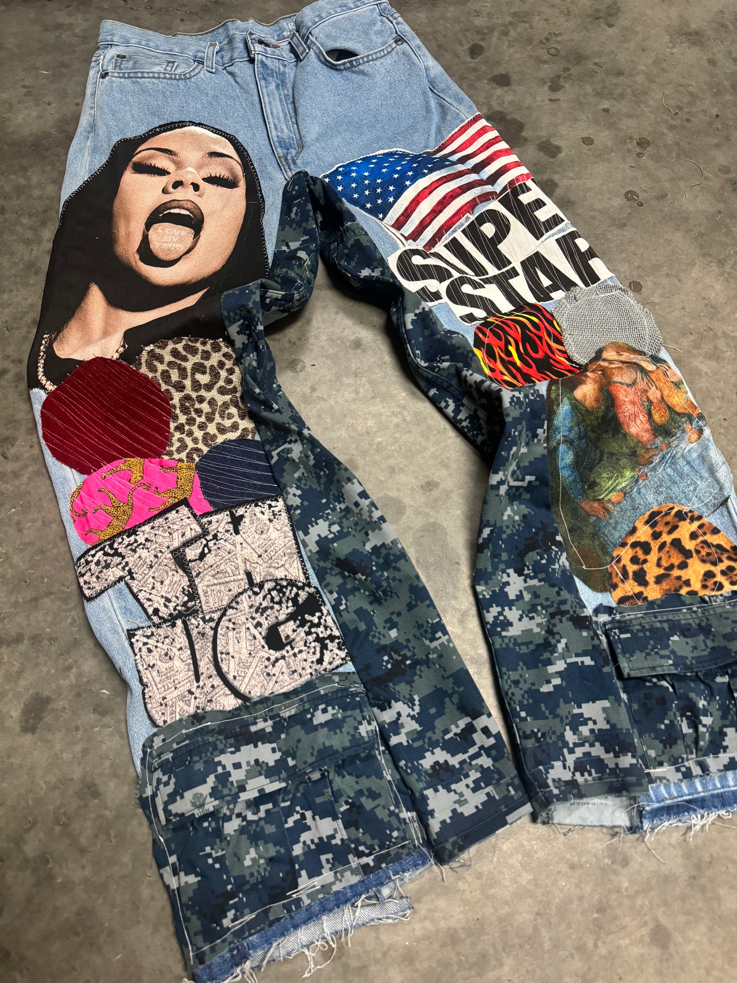 1 of 1 Custom Patchwork jeans